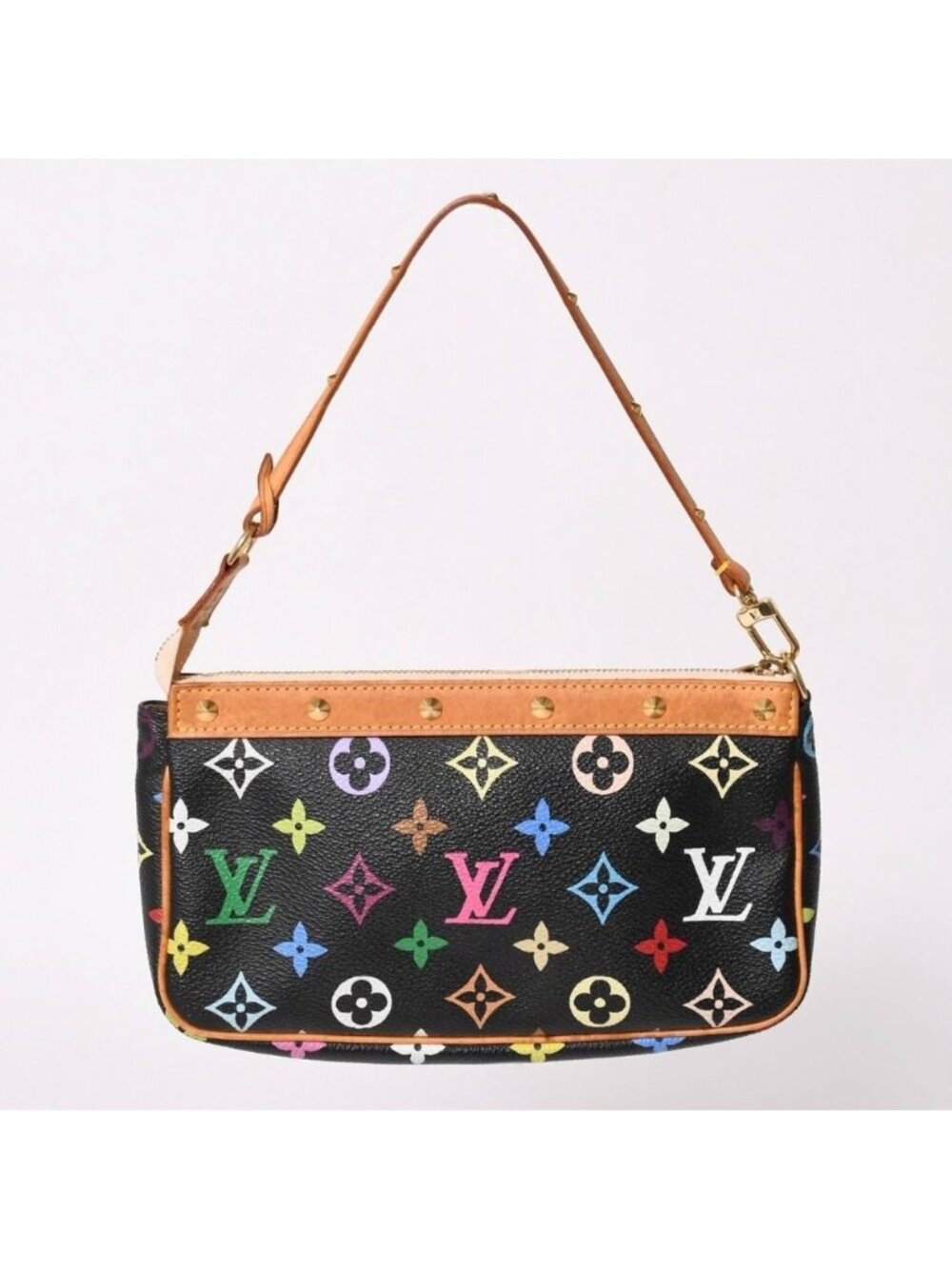 Louis Vuitton Pochette Accessoires Pouch Monogram Multicolor Black